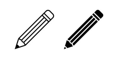 Pencil icon set.for mobile concept and web design. illustration on white background vector