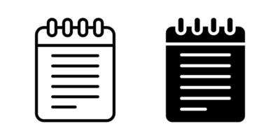 Notebook icon set. for mobile concept and web design. illustration vector