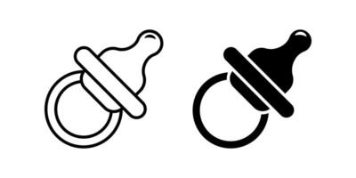 Pacifier icon set. for mobile concept and web design. illustration vector
