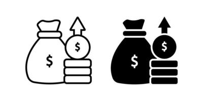 Profit icon set. Finance sign. for mobile concept and web design. illustration on white background vector