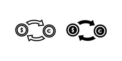 Exchange icon set. for mobile concept and web design on white background vector