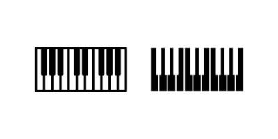 Set of Piano icons. for mobile concept and web design. illustration on white background vector