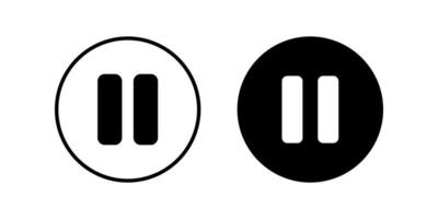 Pause Button icon set. for mobile concept and web design. illustration vector