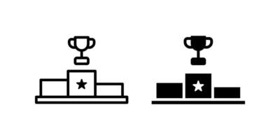 Podium icon set. for mobile concept and web design. illustration vector