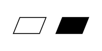 Set of parallelogram shape icons. for mobile concept and web design. illustration on white background vector