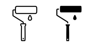 Paint Roller icon set. for mobile concept and web design. illustration vector