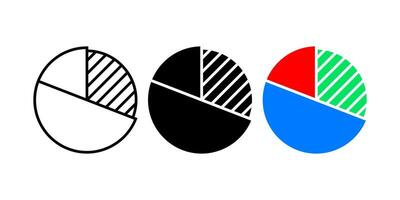 Pie Chart icon set. diagram sign. for mobile concept and web design. illustration on white background vector