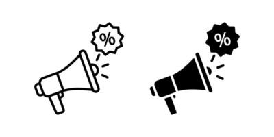 Promotion icon set. Megaphone Symbol. for mobile concept and web design. illustration on white background vector