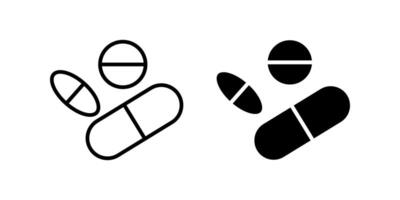 Pills Icon Set. for mobile concept and web design. illustration vector