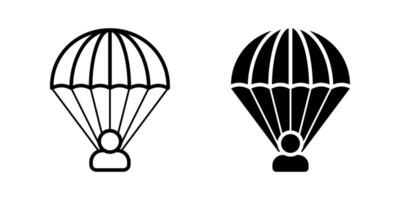 Set of Parachute icons. for mobile concept and web design. illustration on white background vector