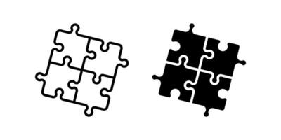 Set of Puzzle icons. for mobile concept and web design. illustration on white background vector