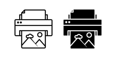 Printer icon set. Print sign. for mobile concept and web design. illustration on white background vector