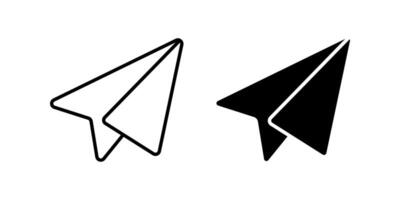 Paper plane icon set.for mobile concept and web design. illustration vector