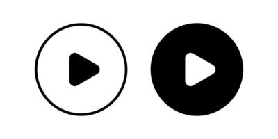 Play Button icon set. for mobile concept and web design. illustration vector