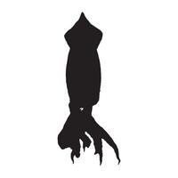 A silhouette of a squid on a white background vector
