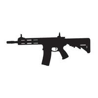 Assault rifle submachinesilhouette on a white background vector