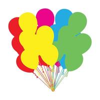 A bunch of balloons with different colors vector