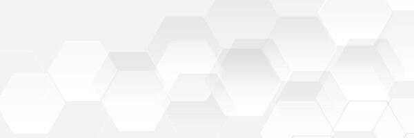 White abstract background with layered transparent hexagons vector