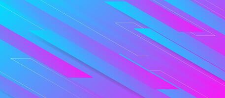 Abstract diagonal background with vibrant pink and blue gradient lines vector