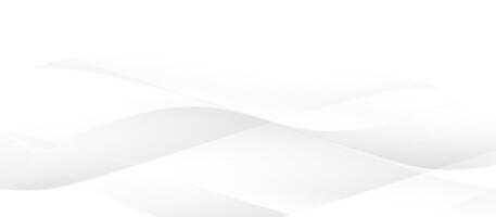 Smooth white abstract background with flowing wave lines vector