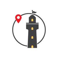 Light House icon pointer vector