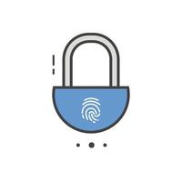 Security padlock icon design vector