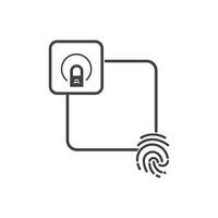 Security Fingerprint icon design vector