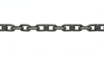 Metal Chain Detail Isolated on White Background photo