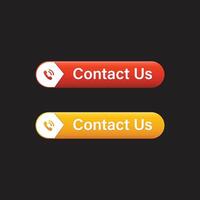 Contact us two button icon design two color vector