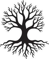 Artistic Vision Through Black and White Trees vector