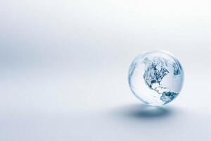 A globe with a water globe inside it photo