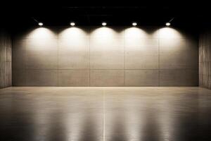 Empty room with concrete walls and floor photo