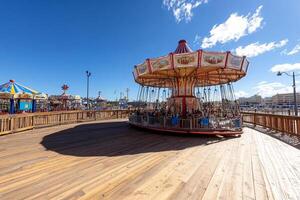 A carousel ride at the beach photo
