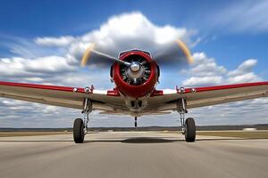 A small plane with a propeller on the front photo