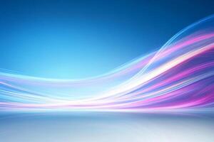 Abstract background with blue and pink waves photo