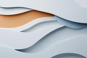 3d rendering of abstract waves on a white background photo