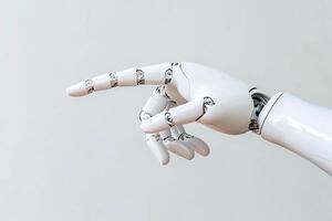 A robot hand pointing at something photo
