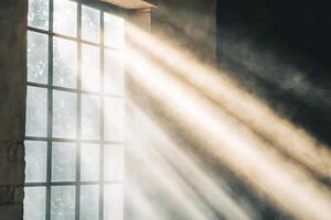 Sunlight streaming through a window photo