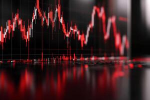 A close up of a stock chart photo