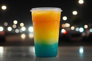 A drink with a straw photo
