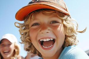 A boy with a hat on photo