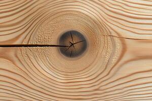A close up of a piece of wood with a hole in it photo