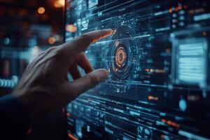 Exploring advanced authentication methods for secure online banking and trading in a futuristic digital environment photo