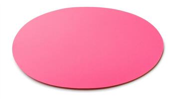 Blank paper speech bubble sticker on a white background for creative communication ideas photo