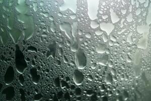 Frosted glass texture with condensation presenting a serene, textured background ideal for creative designs and artistic projects photo