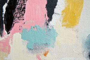 Abstract aqua brush marks with oil texture on a light canvas, showcasing vibrant colors and dynamic strokes in a contemporary artistic expression photo