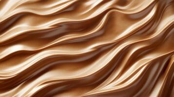 Smoothing glossy caramel texture cascades gracefully in warm tones showcasing depth and shine photo