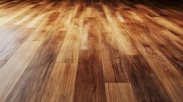 Beautiful wooden floor with rich textures and natural patterns in a warm-toned interior space photo