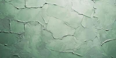Textured green wall surface with a unique plaster finish in a modern interior design setting photo