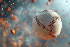 Exciting baseball in action with a professional player pitching a dynamic throw at a lively stadium on a sunny day photo